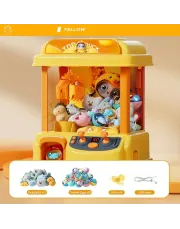 Yellow Duck Large Claw Machine - USB-Powered Doll Catcher Game with Colorful Prizes, ABS Material, Perfect for Parties & Youngsters' Fun Yellow Duck Large Claw Machine - USB-Powered Doll Catcher Game with Colorful Prizes, ABS Material, Perfect for Parties & Youngsters' Fun
