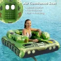 Tank Pool Floats Adults Pool Floaties Swimming Pool Tank with Water Cannon Gun Swim Floaty Rafts Lake Beach Party Pool Toys for Boys Girls Adults