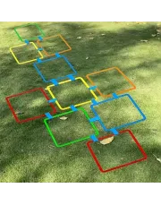 10pcs Colorful Jumping Sensory Game Sets, Durable PP Plastic, Multiplayer Outdoor Entertainment, Quick Reaction Agility Training, Backyard Activity, Mixed Color Squares & Circles 10pcs Colorful Jumping Sensory Game Sets, Durable PP Plastic, Multiplayer Outdoor Entertainment, Quick Reaction Agility Training, Backyard Activity, Mixed Color Squares & Circles