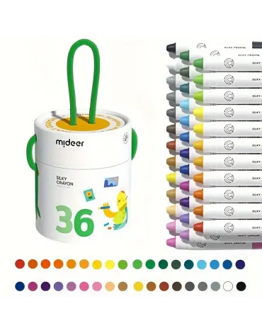 Silky Quick-dry Crayons - Colorful Bucket 36 Colors, Washable Jumbo Crayons for Toddlers for Kids, Non Toxic Drawing Crayons, Art Supply of Crayon Set for Kids Silky Quick-dry Crayons - Colorful Bucket 36 Colors, Washable Jumbo Crayons for Toddlers for Kids, Non Toxic Drawing Crayons, Art Supply of Crayon Set for Kids