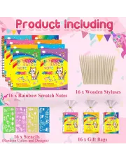 16 Pack Rainbow Scratch-Off Drawing Paper, Sketching Drawing Board Kids Party Benefits, Girls and Boys Drawing Notebook Set 16 Pack Rainbow Scratch-Off Drawing Paper, Sketching Drawing Board Kids Party Benefits, Girls and Boys Drawing Notebook Set