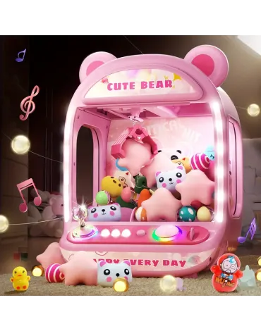 Claw Machines, Unicorn Toys, Arcade Games Mini Vending Machine with Squishy Fidget Toys, Candy Dispenser, Claw Game-Pink Claw Machines, Unicorn Toys, Arcade Games Mini Vending Machine with Squishy Fidget Toys, Candy Dispenser, Claw Game-Pink