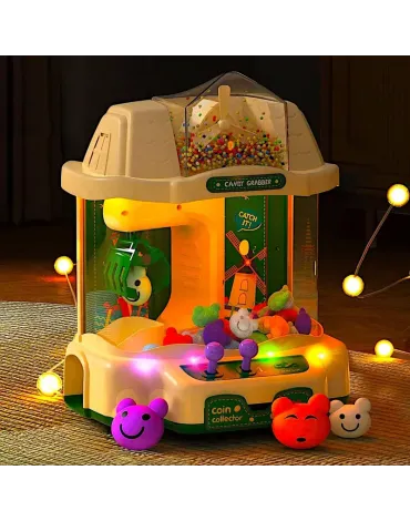 Windmill Claw Machine Cartoon Grabber, Plushies Gift Candy Prize Figure Capsule Dispenser, Arcade Music Color Lights Coin Slot Play, Dual Power Treats Game Crane, Kids Boys Girls Vending Toy Windmill Claw Machine Cartoon Grabber, Plushies Gift Candy Prize Figure Capsule Dispenser, Arcade Music Color Lights Coin Slot Play, Dual Power Treats Game Crane, Kids Boys Girls Vending Toy