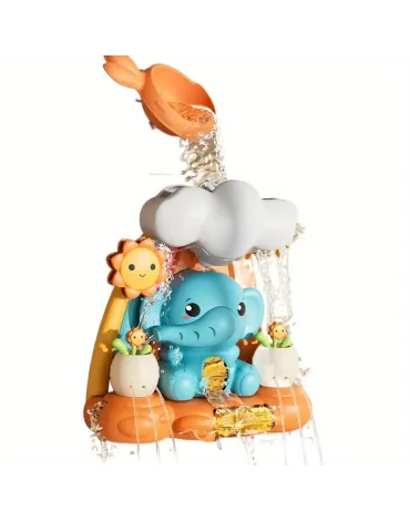 Playful Elephant and Sunflower Shower Toy - Whimsical ABS Bathroom Decoration with Watering Can and Cloud Design, Ideal for Birthdays and Holidays Playful Elephant and Sunflower Shower Toy - Whimsical ABS Bathroom Decoration with Watering Can and Cloud Design, Ideal for Birthdays and Holidays